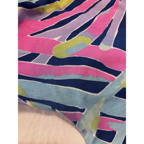 Lilly Pulitzer Indigo Sea Dreamin Cori 100% Pima Cotton Dress Size Medium Resort - Picture 6 of 6